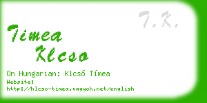 timea klcso business card